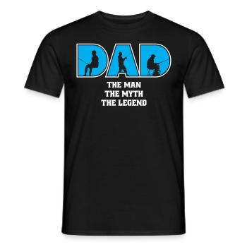 Papa l’homme Le mythe La légende - T-shirt homme - noir - Devant - AI Model Male 178 light (178cm)