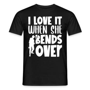 J’adore quand elle se penche - T-shirt homme - noir - Devant - AI Model Male 178 light (178cm)