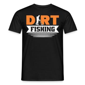 Dirt-fishing-design - Men's T-Shirt - black - Front - AI Model Male 178 light (178cm)