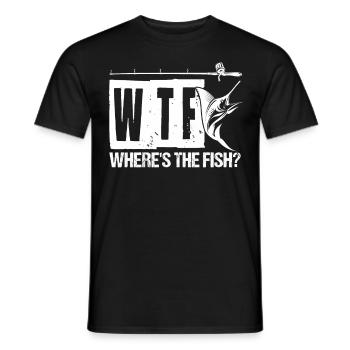 Wo Ist Der Fisch - Männer T-Shirt - Schwarz - Vorne - AI Model Male 178 light (178cm)