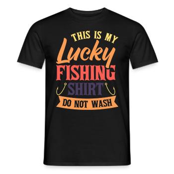 Man, I love fishing design - Men's T-Shirt - black - Front - AI Model Male 178 light (178cm)