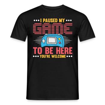 Niveau 40 Déverrouillé - T-shirt homme - noir - Devant - AI Model Male 178 light (178cm)