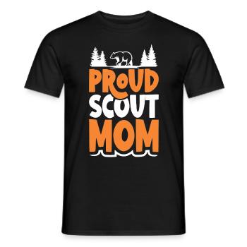 Stolze Scout Mom Scouting Camp Mutter - Männer T-Shirt - Schwarz - Vorne - AI Model Male 178 light (178cm)