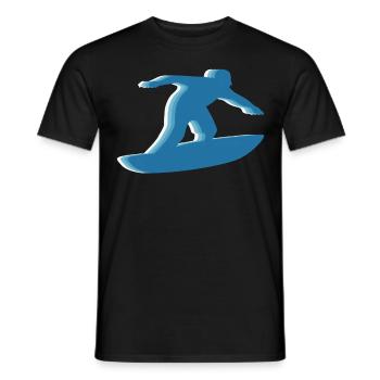 Surfeurs Surf Rétro Surfing - T-shirt homme - noir - Devant - AI Model Male 178 light (178cm)