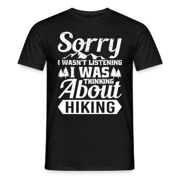 I'm sorry I wasn't listening - Men's T-Shirt - black - Front - AI Model Male 178 light (178cm)