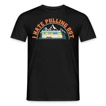 Ich Hasse Es Auszuziehen - Männer T-Shirt - Schwarz - Vorne - AI Model Male 178 light (178cm)