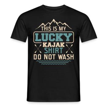 This is my lucky kayak that - Men's T-Shirt - black - Front - AI Model Male 178 light (178cm)