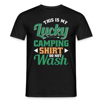 Dies Ist Mein Glück Camping Nicht - Männer T-Shirt - Schwarz - Vorne - AI Model Male 178 light (178cm)