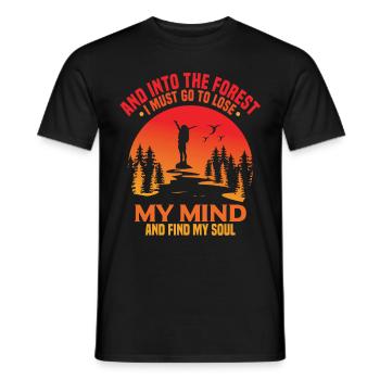 In the forest I find my soul - Men's T-Shirt - black - Front - AI Model Male 178 light (178cm)