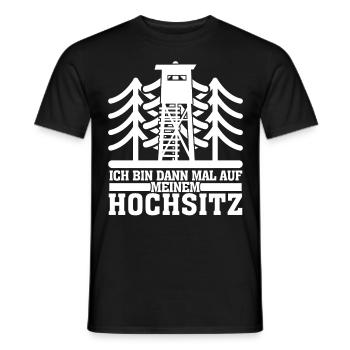 Jägerin Jagd Wald Hochsitz Jäger - Männer T-Shirt - Schwarz - Vorne - AI Model Male 178 light (178cm)