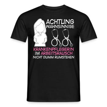 Wahnsinnige Krankenpflegerin - Männer T-Shirt - Schwarz - Vorne - AI Model Male 178 light (178cm)