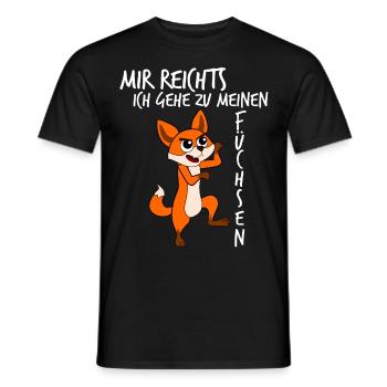 Fuchs Füchse - Männer T-Shirt - Schwarz - Vorne - AI Model Male 178 light (178cm)