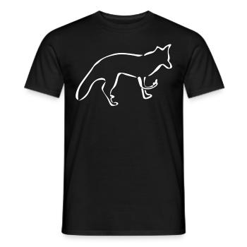 Renard Majeur Renard Renard roux - T-shirt homme - noir - Devant - AI Model Male 178 light (178cm)