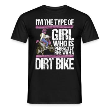Moto de motocross - T-shirt homme - noir - Devant - AI Model Male 178 light (178cm)