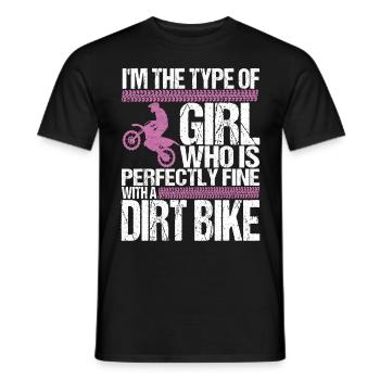 Moto de motocross - T-shirt homme - noir - Devant - AI Model Male 178 light (178cm)