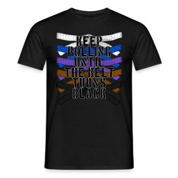 Training Rolling Martial Arts Schwarzgurt Karate - Männer T-Shirt - Schwarz - Vorne - AI Model Male 178 light (178cm)