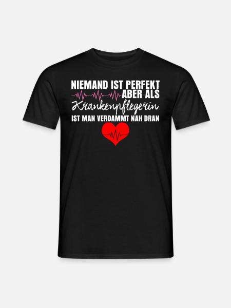 Krankenschwester lustig Krankenpflegerin - Männer T-Shirt - Schwarz