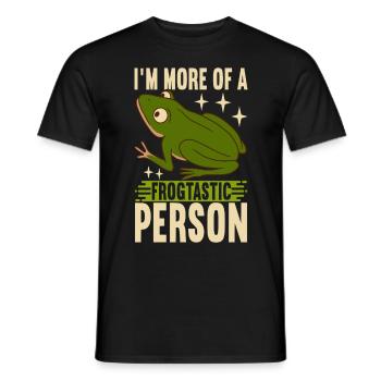 Grenouille Amphibiens Grenouilles - T-shirt homme - noir - Devant - AI Model Male 178 light (178cm)