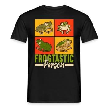Grenouille Amphibiens Grenouilles - T-shirt homme - noir - Devant - AI Model Male 178 light (178cm)