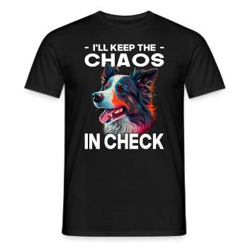 Border Collie - Amoureux des chiens - Propriétaires de chiens - T-shirt homme - noir - Devant - AI Model Male 178 light (178cm)