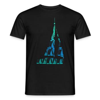 Segeln Segelboot Segler - Männer T-Shirt - Schwarz - Vorne - AI Model Male 178 light (178cm)