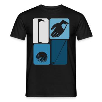 Golf Golf Balle Golf Club Golfeur - T-shirt homme - noir - Devant - AI Model Male 178 light (178cm)
