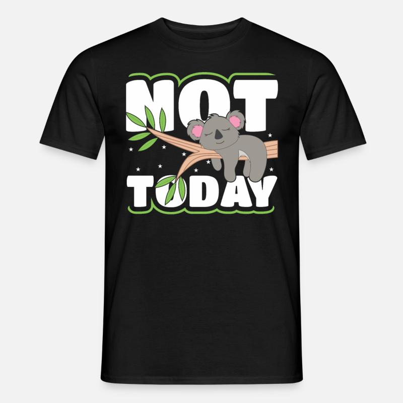 Nicht Heute Koala - Männer T-Shirt - Schwarz