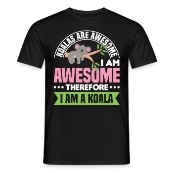 Koalas are great, I'm - Men's T-Shirt - black - Front - AI Model Male 178 light (178cm)