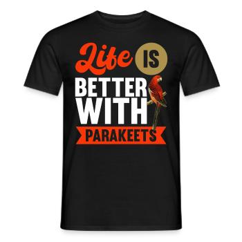 Das Leben Ist Besser Mit Sittichen - Männer T-Shirt - Schwarz - Vorne - AI Model Male 178 light (178cm)