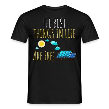 Solarenergie Sonnenkollektor Beste Sache im Leben Free S - Männer T-Shirt - Schwarz - Vorne - AI Model Male 178 light (178cm)