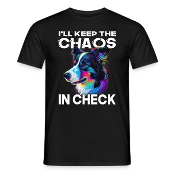 Border Collie - Amoureux des chiens - Propriétaires de chiens - T-shirt homme - noir - Devant - AI Model Male 178 light (178cm)