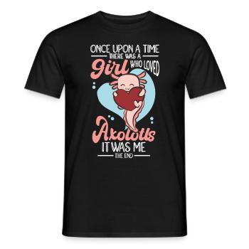 Girl Who Loved Axolotl - Men's T-Shirt - black - Front - AI Model Male 178 light (178cm)