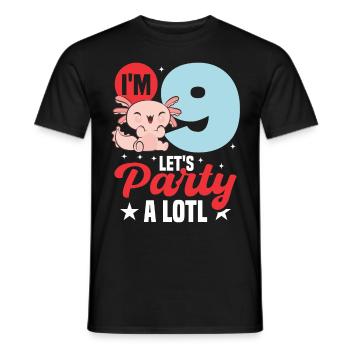 J’ai 9 ans, célébrons beaucoup - T-shirt homme - noir - Devant - AI Model Male 178 light (178cm)