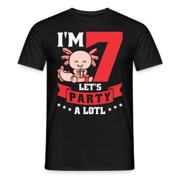 J’ai 7 ans, célébrons beaucoup - T-shirt homme - noir - Devant - AI Model Male 178 light (178cm)
