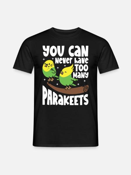 Sittiche Kann Man Nie Genug Haben - Männer T-Shirt - Schwarz