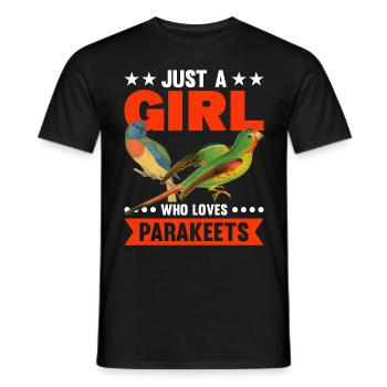 Nur Ein Mädchen, Das Sittiche Liebt - Männer T-Shirt - Schwarz - Vorne - AI Model Male 178 light (178cm)