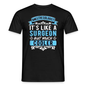 Anesthésiste Anesthésiste Anesthésiologie - T-shirt homme - noir - Devant - AI Model Male 178 light (178cm)