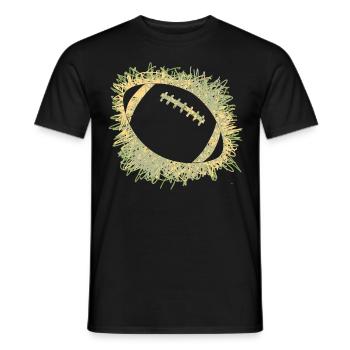 Rugby ball Football Rugby players - Men's T-Shirt - black - Front - AI Model Male 178 light (178cm)