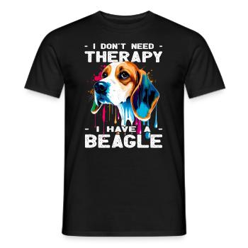 Beagle - Amoureux des chiens - Propriétaires de chiens - T-shirt homme - noir - Devant - AI Model Male 178 light (178cm)