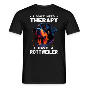 Rottweiler - Hundeliebhaber - Hundebesitzer - Männer T-Shirt - Schwarz - Vorne - AI Model Male 178 light (178cm)