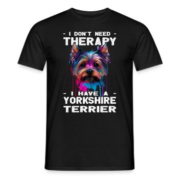 Yorkshire Terrier - Dog lovers - Dog owners - Men's T-Shirt - black - Front - AI Model Male 178 light (178cm)