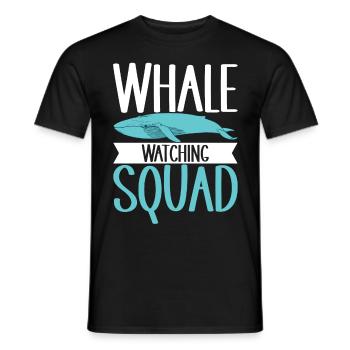 Whale Watchers - Men's T-Shirt - black - Front - AI Model Male 178 light (178cm)