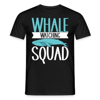 Whale Watchers - Men's T-Shirt - black - Front - AI Model Male 178 light (178cm)