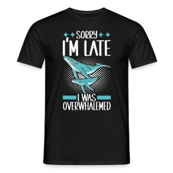 Whale Watchers - Men's T-Shirt - black - Front - AI Model Male 178 light (178cm)