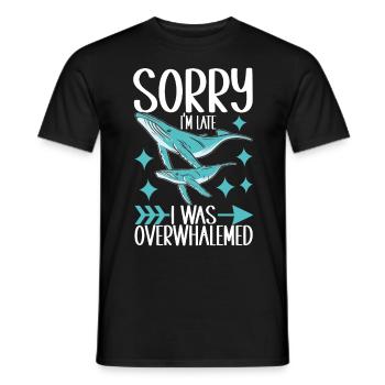 Whale Watchers - Men's T-Shirt - black - Front - AI Model Male 178 light (178cm)