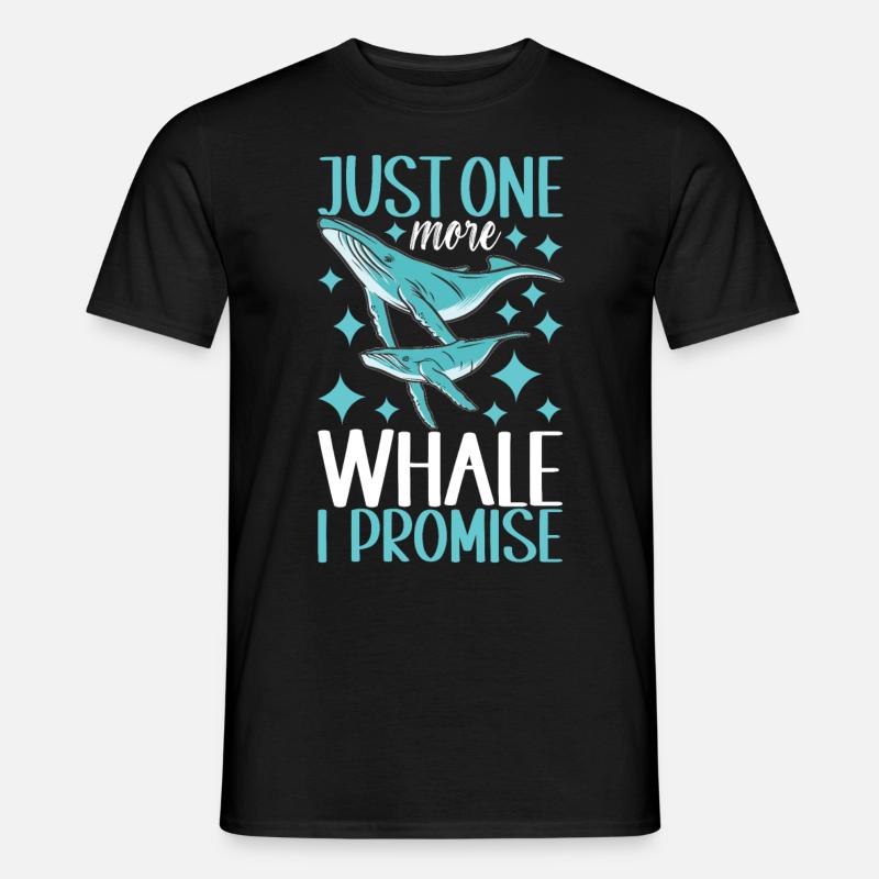 Wale Walbeobachter - Männer T-Shirt - Schwarz