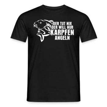 Karpfen Angler tut nix Fischer - Männer T-Shirt - Schwarz - Vorne - AI Model Male 178 light (178cm)