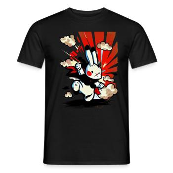 Chinesisches Jahr des Hasen 2023 - Männer T-Shirt - Schwarz - Vorne - AI Model Male 178 light (178cm)