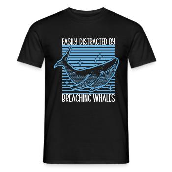 Whale Watchers - Men's T-Shirt - black - Front - AI Model Male 178 light (178cm)