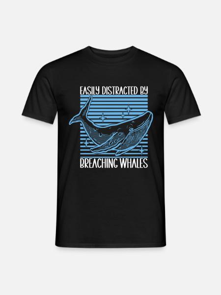 Whale Watchers - Men's T-Shirt - black